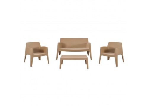 ΣΕΤ LOUNGE 4ΤΜΧ SLEEK HM21275.03 ΚΑΠΟΥΤΣΙΝΟ ΠΟΛΥΠΡΟΠΥΛΕΝΙΟ