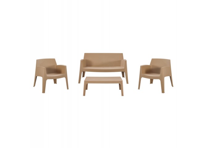 ΣΕΤ LOUNGE 4ΤΜΧ SLEEK HM21275.03 ΚΑΠΟΥΤΣΙΝΟ ΠΟΛΥΠΡΟΠΥΛΕΝΙΟ