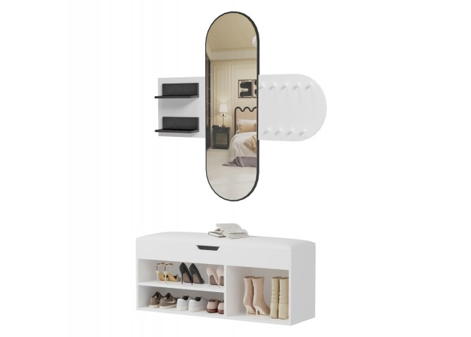 ΣΕΤ ΕΙΣΟΔΟΥ 2ΤΜΧ CHERYL HM21276.01 ΜΕΛΑΜΙΝΗ ΣΕ ΛΕΥΚΟ--ΟΨΗ ΜΑΥΡΟ ΜΑΡΜΑΡΟ