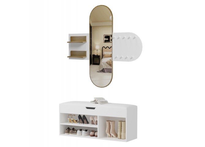 ΣΕΤ ΕΙΣΟΔΟΥ 2ΤΜΧ CHERYL HM21276.02 ΜΕΛΑΜΙΝΗ ΣΕ ΛΕΥΚΟ--SONAMA