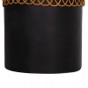 ΤΡΑΠΕΖΙ ΤΡΑΠΕΖΑΡΙΑΣ PRILEP HM18159.01 FIBER CEMENT ΜΑΥΡΟ & RATTAN--Φ60x76,5Υεκ