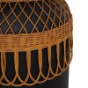 ΤΡΑΠΕΖΙ ΤΡΑΠΕΖΑΡΙΑΣ PRILEP HM18159.01 FIBER CEMENT ΜΑΥΡΟ & RATTAN--Φ60x76,5Υεκ