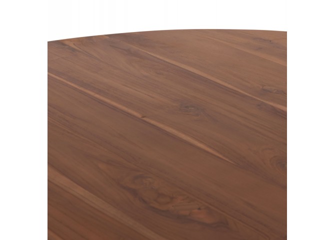 ΤΡΑΠΕΖΙ ΤΡΑΠΕΖΑΡΙΑΣ ΣΤΡΟΓΓΥΛΟ RODER HM9896 ΞΥΛΟ ΤΕΑΚ- 3εκ. πάχος επιφ.- Φ130x79,5Υεκ