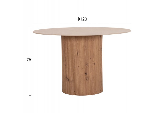 ΤΡΑΠΕΖΙ ΤΡΑΠΕZΑΡΙΑΣ TWIL HM18324 ΚΕΡΑΜΙΚΟ TOP ΟΨΗ ΤΡΑΒΕΡΤΙΝΑΣ-MDF ΒΑΣΗ Φ126x77Υεκ