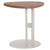 ΒΟΗΘΗΤΙΚΟ ΤΡΑΠΕΖΙ ΟΒΑΛ ALPER HM18328 MDF SONAMA--ΜΕΤΑΛΛΟ ΛΕΥΚΟ Φ50x50Υεκ.