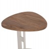 ΒΟΗΘΗΤΙΚΟ ΤΡΑΠΕΖΙ ΟΒΑΛ ALPER HM18328 MDF SONAMA--ΜΕΤΑΛΛΟ ΛΕΥΚΟ Φ50x50Υεκ.