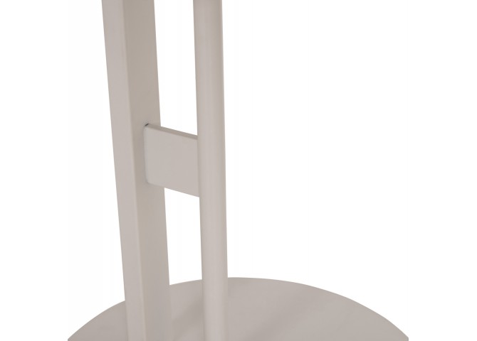 ΒΟΗΘΗΤΙΚΟ ΤΡΑΠΕΖΙ ΟΒΑΛ ALPER HM18328 MDF SONAMA--ΜΕΤΑΛΛΟ ΛΕΥΚΟ Φ50x50Υεκ.