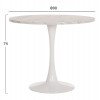 ΤΡΑΠΕΖΙ ΤΡΑΠΕΖΑΡΙΑΣ ROLLO HM9421.11 ΣΤΡΟΓΓΥΛΟ WHITE MARBLE Φ90x74Υεκ.