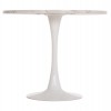 ΤΡΑΠΕΖΙ ΤΡΑΠΕΖΑΡΙΑΣ ROLLO HM9421.11 ΣΤΡΟΓΓΥΛΟ WHITE MARBLE Φ90x74Υεκ.