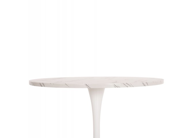 ΤΡΑΠΕΖΙ ΤΡΑΠΕΖΑΡΙΑΣ ROLLO HM9421.11 ΣΤΡΟΓΓΥΛΟ WHITE MARBLE Φ90x74Υεκ.
