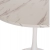 ΤΡΑΠΕΖΙ ΤΡΑΠΕΖΑΡΙΑΣ ROLLO HM9421.11 ΣΤΡΟΓΓΥΛΟ WHITE MARBLE Φ90x74Υεκ.