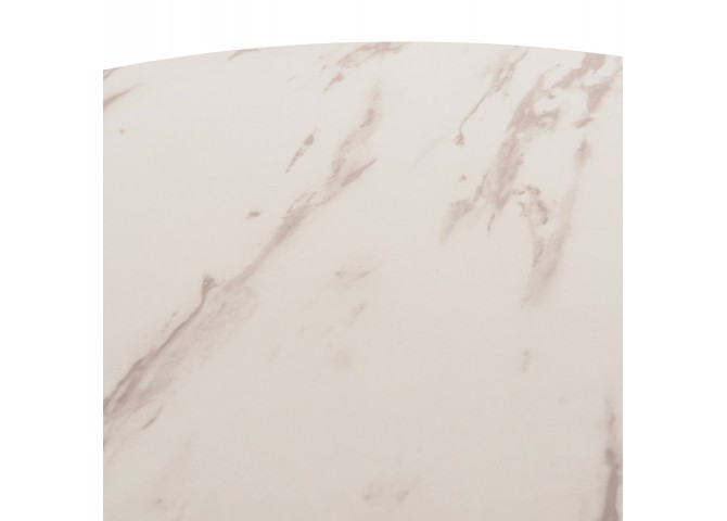 ΤΡΑΠΕΖΙ ΤΡΑΠΕΖΑΡΙΑΣ ROLLO HM9421.11 ΣΤΡΟΓΓΥΛΟ WHITE MARBLE Φ90x74Υεκ.