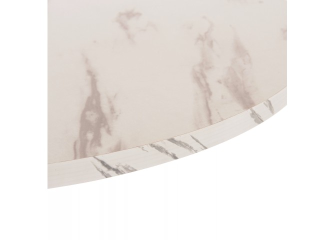 ΤΡΑΠΕΖΙ ΤΡΑΠΕΖΑΡΙΑΣ ROLLO HM9421.11 ΣΤΡΟΓΓΥΛΟ WHITE MARBLE Φ90x74Υεκ.