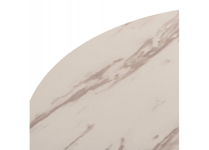 ΤΡΑΠΕΖΙ ΤΡΑΠΕΖΑΡΙΑΣ ROLLO HM9421.11 ΣΤΡΟΓΓΥΛΟ WHITE MARBLE Φ90x74Υεκ.