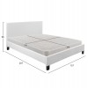 ΚΡΕΒΑΤΙ ΜΕ ΣΤΡΩΜΑ BECCA HM21283.01 ΛΕΥΚΟ PU--ΓΙΑ 150x200εκ