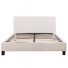 ΚΡΕΒΑΤΙ ΜΕ ΣΤΡΩΜΑ BECCA HM21283.01 ΛΕΥΚΟ PU--ΓΙΑ 150x200εκ