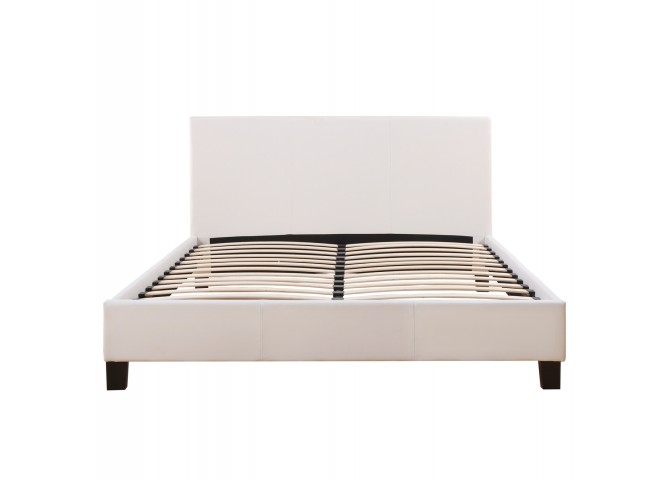 ΚΡΕΒΑΤΙ ΜΕ ΣΤΡΩΜΑ BECCA HM21283.01 ΛΕΥΚΟ PU--ΓΙΑ 150x200εκ