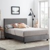 ΚΡΕΒΑΤΙ ΜΕ ΣΤΡΩΜΑ BECCA HM21283.04 ΓΚΡΙ ΥΦΑΣΜΑ--ΓΙΑ 150x200εκ