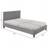 ΚΡΕΒΑΤΙ ΜΕ ΣΤΡΩΜΑ BECCA HM21283.04 ΓΚΡΙ ΥΦΑΣΜΑ--ΓΙΑ 150x200εκ