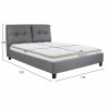 ΚΡΕΒΑΤΙ ΜΕ ΣΤΡΩΜΑ BILLIE HM21284.03 ΓΚΡΙ ΥΦΑΣΜΑ--ΓΙΑ 160x200εκ