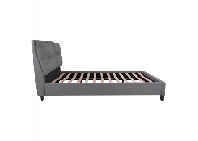 ΚΡΕΒΑΤΙ ΜΕ ΣΤΡΩΜΑ BILLIE HM21284.03 ΓΚΡΙ ΥΦΑΣΜΑ--ΓΙΑ 160x200εκ