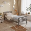 ΚΡΕΒΑΤΙ ΠΑΙΔΙΚΟ ΜΕ ΣΤΡΩΜΑ GIMLY HM21300.02 ΞΥΛΟ ΠΕΥΚΟΥ ΣΕ ΓΚΡΙ- ΓΙΑ ΣΤΡΩΜΑ 90x190εκ