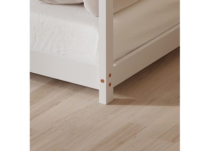 ΚΡΕΒΑΤΙ ΠΑΙΔΙΚΟ ΜΕ ΣΤΡΩΜΑ PEPE HM21302.01 ΞΥΛΟ ΠΕΥΚΟΥ ΣΕ ΛΕΥΚΟ--ΣΤΡΩΜΑ 90x190εκ