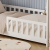 ΚΡΕΒΑΤΙ ΠΑΙΔΙΚΟ ΜΕ ΣΤΡΩΜΑ PHYLLIS HM21304.01 ΞΥΛΟ ΠΕΥΚΟΥ ΣΕ ΛΕΥΚΟ--ΣΤΡΩΜΑ 90x190εκ