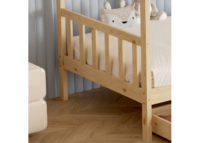 ΚΡΕΒΑΤΙ ΠΑΙΔΙΚΟ ΜΕ ΣΤΡΩΜΑ KLARICE HM21305 ΞΥΛΟ ΠΕΥΚΟΥ ΣΕ ΦΥΣΙΚΟ--ΣΤΡΩΜΑ 90x190εκ