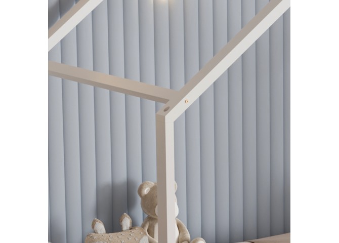 ΚΡΕΒΑΤΙ ΠΑΙΔΙΚΟ ΜΕ ΣΤΡΩΜΑ KLARICE HM21305.01 ΞΥΛΟ ΠΕΥΚΟΥ ΣΕ ΛΕΥΚΟ--ΣΤΡΩΜΑ 90x190εκ