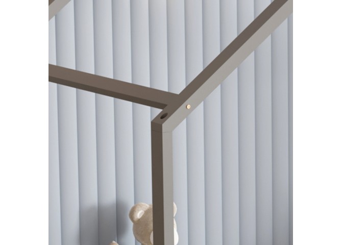 ΚΡΕΒΑΤΙ ΠΑΙΔΙΚΟ ΜΕ ΣΤΡΩΜΑ KLARICE HM21305.02 ΞΥΛΟ ΠΕΥΚΟΥ ΣΕ ΓΚΡΙ--ΣΤΡΩΜΑ 90x190εκ