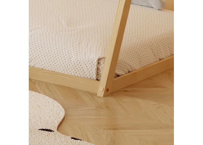 ΚΡΕΒΑΤΙ ΠΑΙΔΙΚΟ ΜΕ ΣΤΡΩΜΑ MUNK HM21306 ΞΥΛΟ ΠΕΥΚΟΥ ΣΕ ΦΥΣΙΚΟ--ΣΤΡΩΜΑ 90x190εκ