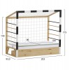 ΚΡΕΒΑΤΙ ΠΑΙΔΙΚΟ ΜΕ ΣΤΡΩΜΑ GOALIE HM21309 ΠΕΥΚΟ ΦΥΣΙΚΟ-ΛΕΥΚΟ-ΜΑΥΡΟ--ΣΤΡΩΜΑ 90x190εκ