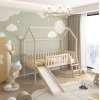 ΚΡΕΒΑΤΙ ΠΑΙΔΙΚΟ ΤΣΟΥΛΗΘΡΑ PHYLLIS HM21310 ΠΕΥΚΟ ΣΕ ΦΥΣΙΚΟ--ΜΕ ΣΤΡΩΜΑ 90x190εκ
