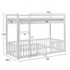 ΚΟΥΚΕΤΑ ΠΑΙΔΙΚΗ ΜΕ ΠΑΡΚΑΚΙ PLAYKID HM21312.01 ΞΥΛΟ ΠΕΥΚΟΥ ΛΕΥΚΟ--ME ΣΤΡΩΜΑ 90x190εκ