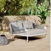 DAYBED ΣΕΙΡΑ XANTION HM6474.02 ΛΕΥΚΟ ΑΛΟΥΜΙΝΙΟ--ΣΧΟΙΝΙ--OLEFIN 157x149x80Υεκ