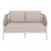 DAYBED ΣΕΙΡΑ XANTION HM6474.02 ΛΕΥΚΟ ΑΛΟΥΜΙΝΙΟ--ΣΧΟΙΝΙ--OLEFIN 157x149x80Υεκ