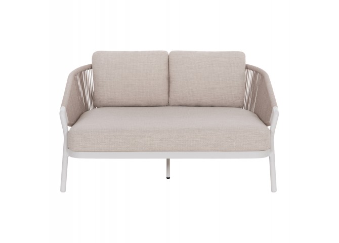 DAYBED ΣΕΙΡΑ XANTION HM6474.02 ΛΕΥΚΟ ΑΛΟΥΜΙΝΙΟ--ΣΧΟΙΝΙ--OLEFIN 157x149x80Υεκ