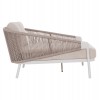 DAYBED ΣΕΙΡΑ XANTION HM6474.02 ΛΕΥΚΟ ΑΛΟΥΜΙΝΙΟ--ΣΧΟΙΝΙ--OLEFIN 157x149x80Υεκ