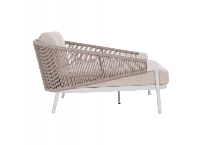 DAYBED ΣΕΙΡΑ XANTION HM6474.02 ΛΕΥΚΟ ΑΛΟΥΜΙΝΙΟ--ΣΧΟΙΝΙ--OLEFIN 157x149x80Υεκ