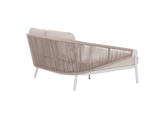 DAYBED ΣΕΙΡΑ XANTION HM6474.02 ΛΕΥΚΟ ΑΛΟΥΜΙΝΙΟ--ΣΧΟΙΝΙ--OLEFIN 157x149x80Υεκ