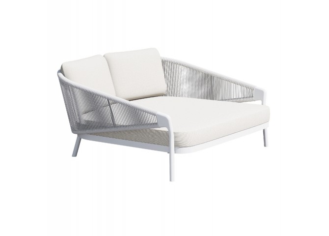 DAYBED ΣΕΙΡΑ XANTION HM6474.02 ΛΕΥΚΟ ΑΛΟΥΜΙΝΙΟ--ΣΧΟΙΝΙ--OLEFIN 157x149x80Υεκ