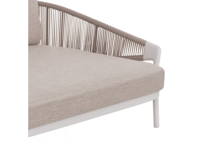 DAYBED ΣΕΙΡΑ XANTION HM6474.02 ΛΕΥΚΟ ΑΛΟΥΜΙΝΙΟ--ΣΧΟΙΝΙ--OLEFIN 157x149x80Υεκ