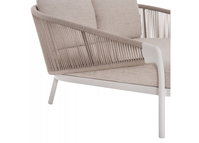 DAYBED ΣΕΙΡΑ XANTION HM6474.02 ΛΕΥΚΟ ΑΛΟΥΜΙΝΙΟ--ΣΧΟΙΝΙ--OLEFIN 157x149x80Υεκ