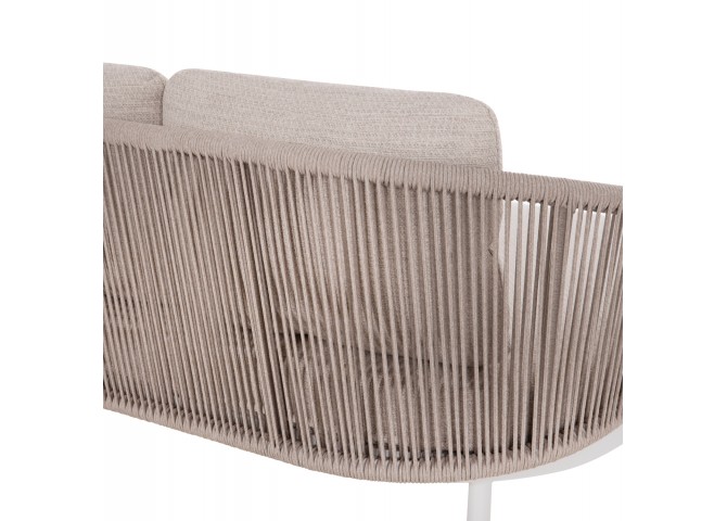DAYBED ΣΕΙΡΑ XANTION HM6474.02 ΛΕΥΚΟ ΑΛΟΥΜΙΝΙΟ--ΣΧΟΙΝΙ--OLEFIN 157x149x80Υεκ