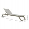 ΞΑΠΛΩΣΤΡΑ ΑΛΟΥΜΙΝΙΟΥ MARIMAR HM6562.03 ΣΚΕΛΕΤΟΣ TAUPE & TEXTILENE ΜΠΕΖ 218x67x31Υεκ