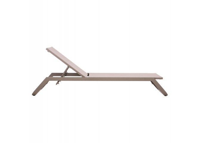 ΞΑΠΛΩΣΤΡΑ ΑΛΟΥΜΙΝΙΟΥ MARIMAR HM6562.03 ΣΚΕΛΕΤΟΣ TAUPE & TEXTILENE ΜΠΕΖ 218x67x31Υεκ