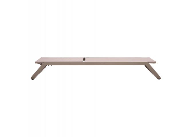 ΞΑΠΛΩΣΤΡΑ ΑΛΟΥΜΙΝΙΟΥ MARIMAR HM6562.03 ΣΚΕΛΕΤΟΣ TAUPE & TEXTILENE ΜΠΕΖ 218x67x31Υεκ