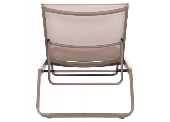 ΞΑΠΛΩΣΤΡΑ ΑΛΟΥΜΙΝΙΟΥ MARIMAR HM6562.03 ΣΚΕΛΕΤΟΣ TAUPE & TEXTILENE ΜΠΕΖ 218x67x31Υεκ