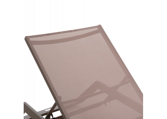 ΞΑΠΛΩΣΤΡΑ ΑΛΟΥΜΙΝΙΟΥ MARIMAR HM6562.03 ΣΚΕΛΕΤΟΣ TAUPE & TEXTILENE ΜΠΕΖ 218x67x31Υεκ